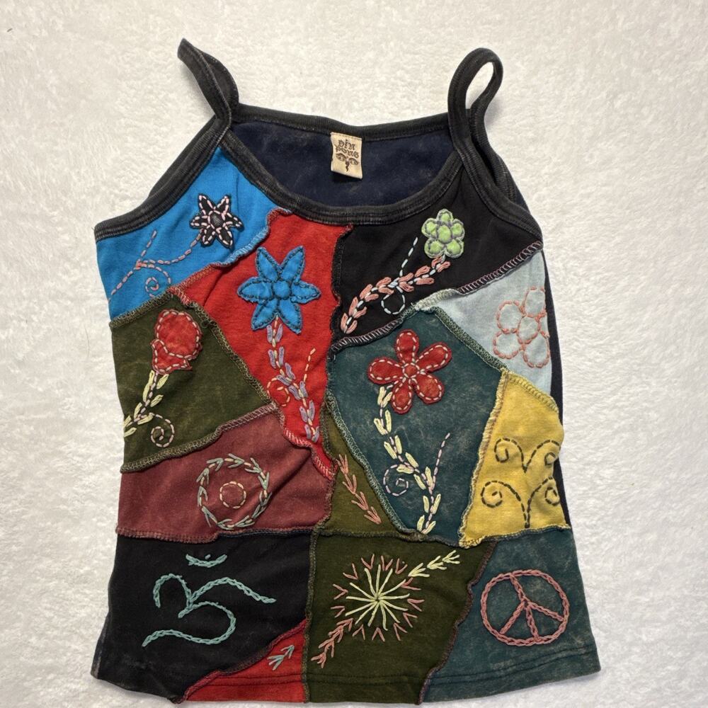Vintage Embroidered Women’s Tank Top Size Small